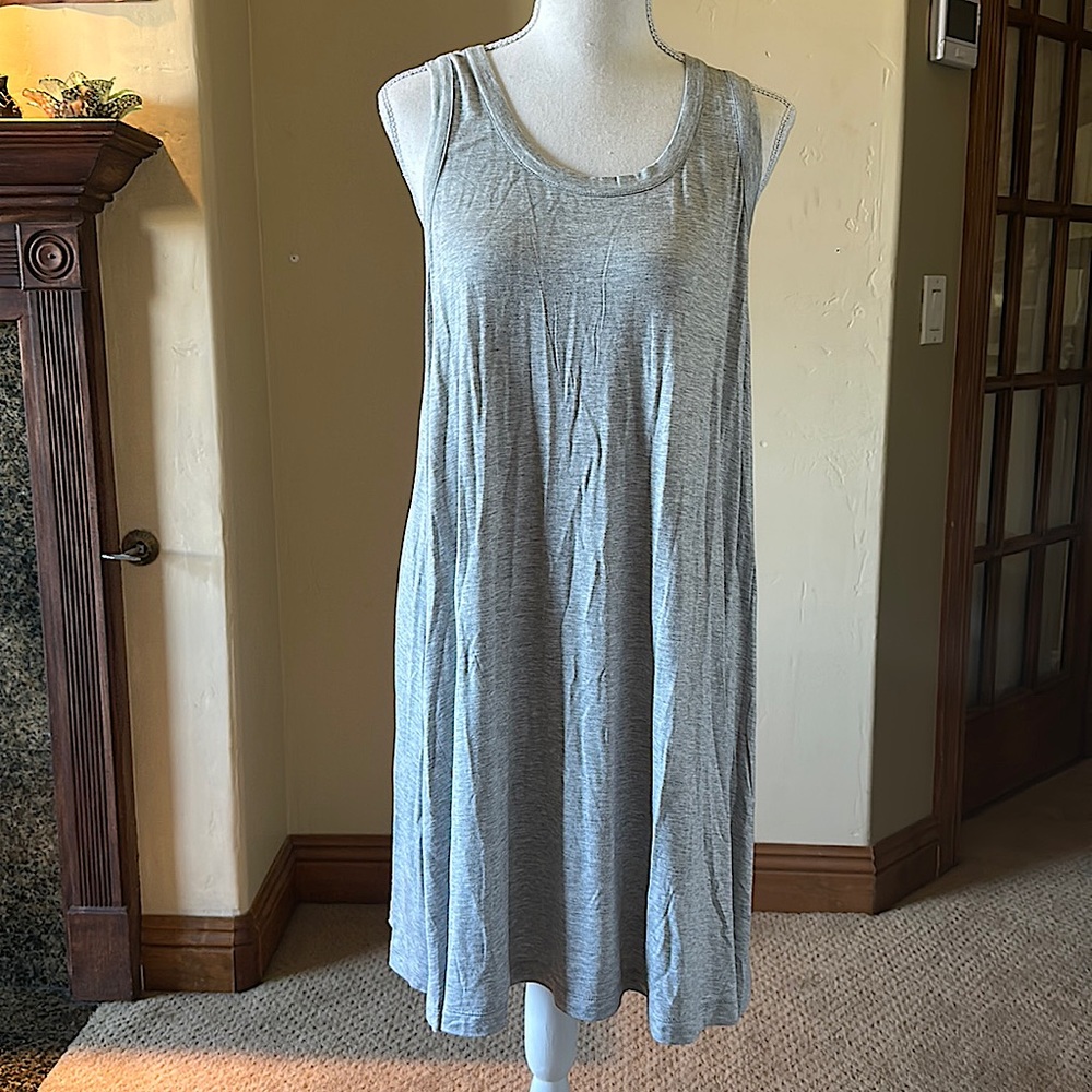 Norma Kamali Heather grey tank dress